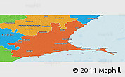 Political Panoramic Map of Ramanathapuram