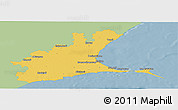 Savanna Style Panoramic Map of Ramanathapuram, single color outside