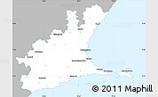 Gray Simple Map of Ramanathapuram, single color outside