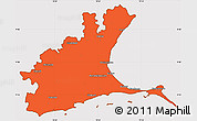 Political Simple Map of Ramanathapuram, cropped outside