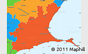 Political Simple Map of Ramanathapuram