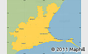 Savanna Style Simple Map of Ramanathapuram, single color outside