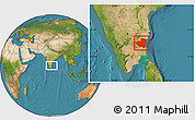 Satellite Location Map of South Arcot