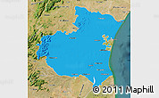 Political Map of South Arcot, satellite outside