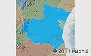 Political Map of South Arcot, semi-desaturated