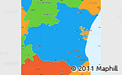 Political Simple Map of South Arcot