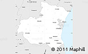 Silver Style Simple Map of South Arcot