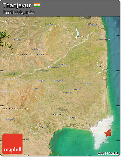 Satellite Map of Thanjavur