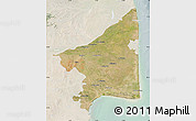 Satellite Map of Thanjavur, lighten