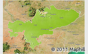 Physical 3D Map of Tiruchchirappalli, satellite outside