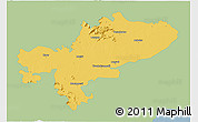 Savanna Style 3D Map of Tiruchchirappalli, single color outside