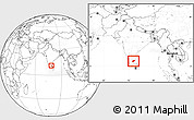 Blank Location Map of Tiruchchirappalli, within the entire country