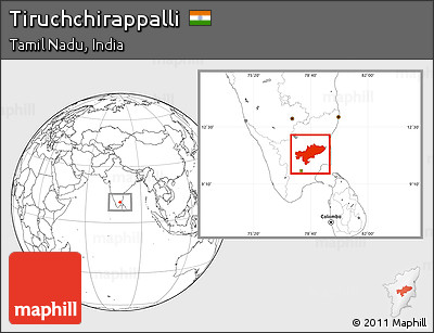Blank Location Map of Tiruchchirappalli