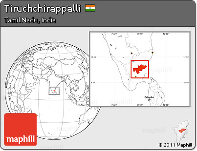 Blank Location Map of Tiruchchirappalli