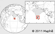 Blank Location Map of Tiruchchirappalli, highlighted country, highlighted parent region, within the entire country
