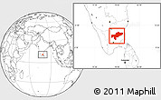 Blank Location Map of Tiruchchirappalli