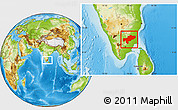 Physical Location Map of Tiruchchirappalli