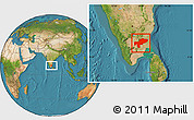 Satellite Location Map of Tiruchchirappalli