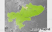 Physical Map of Tiruchchirappalli, desaturated