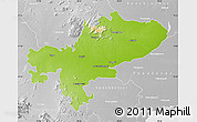 Physical Map of Tiruchchirappalli, lighten, desaturated