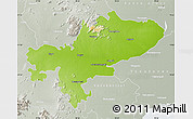 Physical Map of Tiruchchirappalli, lighten, semi-desaturated