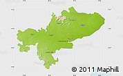 Physical Map of Tiruchchirappalli, single color outside