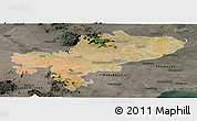 Satellite Panoramic Map of Tiruchchirappalli, darken, semi-desaturated