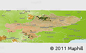 Satellite Panoramic Map of Tiruchchirappalli, physical outside