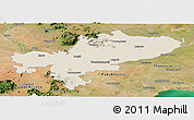 Shaded Relief Panoramic Map of Tiruchchirappalli, satellite outside