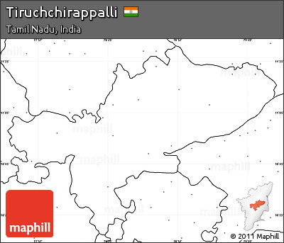 Blank Simple Map of Tiruchchirappalli, no labels