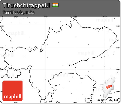 Blank Simple Map of Tiruchchirappalli, no labels