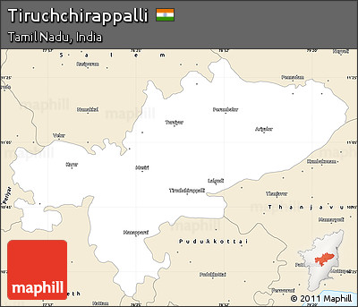 Classic Style Simple Map of Tiruchchirappalli