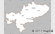 Gray Simple Map of Tiruchchirappalli, cropped outside