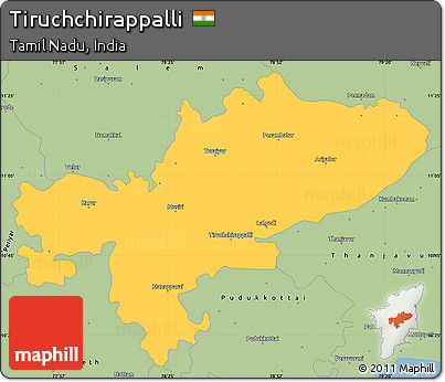 Savanna Style Simple Map of Tiruchchirappalli