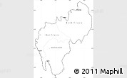 Blank Simple Map of Tripura, cropped outside
