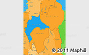 Political Simple Map of Tripura, political shades outside