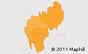 Political Shades Simple Map of Tripura, cropped outside