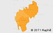 Political Shades Simple Map of Tripura, single color outside