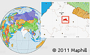 Political Location Map of Agra, highlighted country
