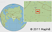 Savanna Style Location Map of Agra