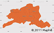 Political Map of Agra, cropped outside