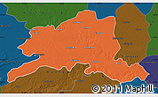 Political Map of Agra, darken