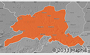 Political Map of Agra, desaturated