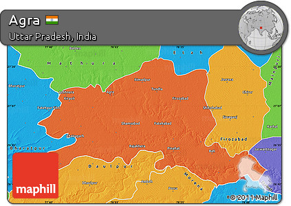 Political Map of Agra