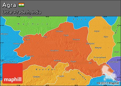 Political Map of Agra