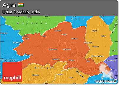 Political Map of Agra