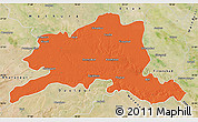 Political Map of Agra, satellite outside