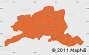 Political Map of Agra, single color outside