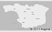 Gray 3D Map of Aligarh, single color outside