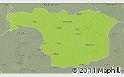 Physical 3D Map of Aligarh, semi-desaturated